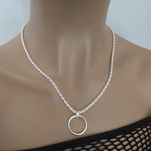 Gargantilla con cierre de seguridad y collar de día permanente | Joyería de aro O para sumisión, estética BDSM