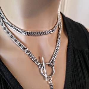 Goth Punk Spike Adjustable Wrap Y Toggle Necklace - Wrapping Stacked Jewelry, Waterproof image 10