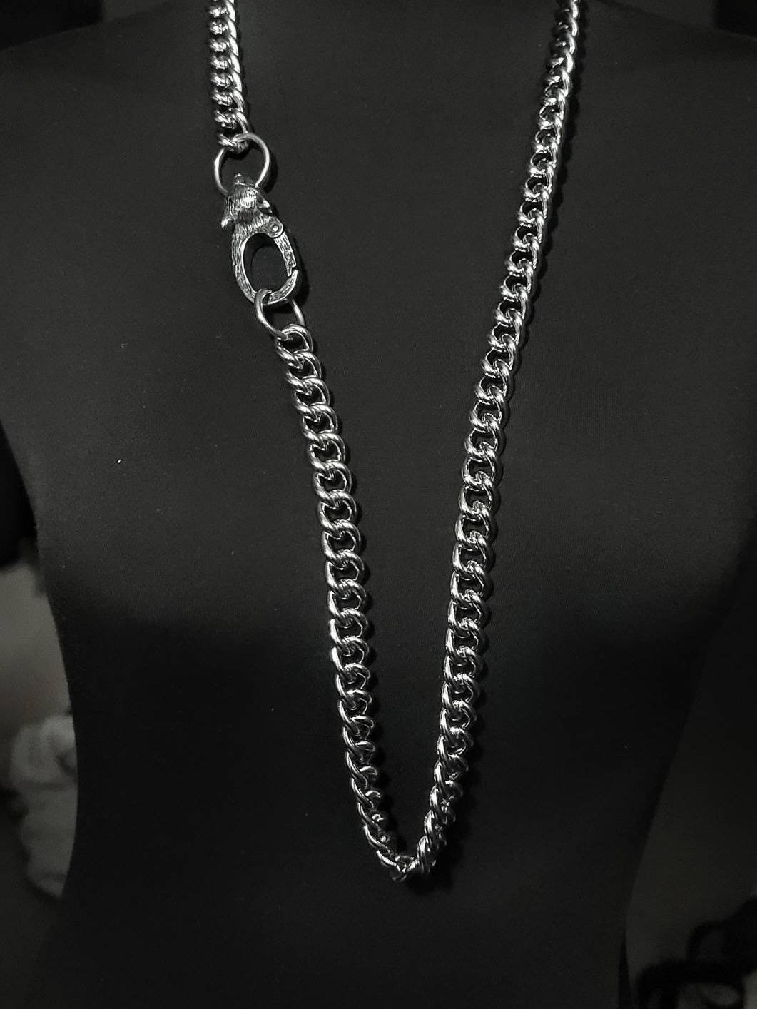 Lion Helm Chain Choker: Norse Gothic Layered Necklace - Etsy