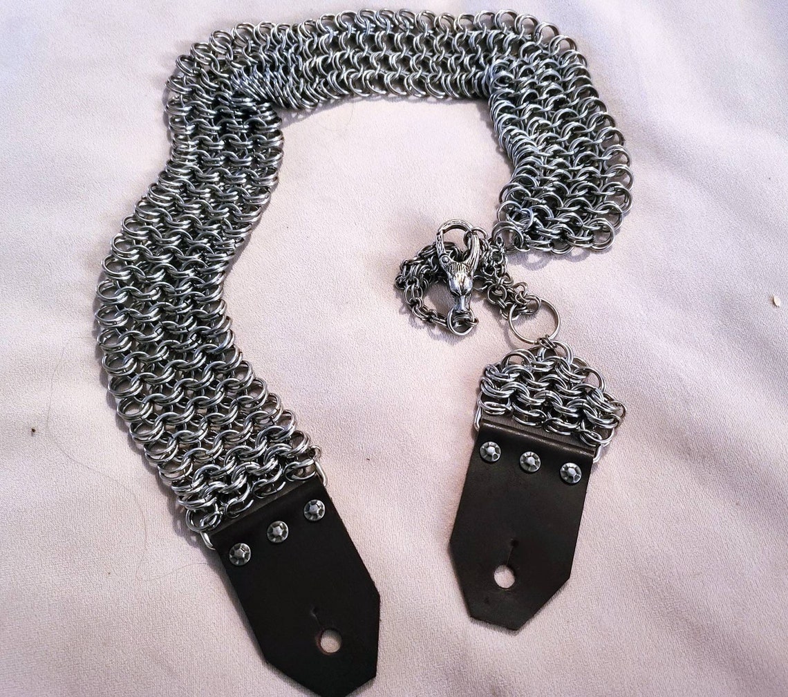 Stainless Steel Chainmail Guitar Strap Heavy Metal Etsy