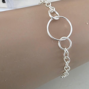Sterling Silver Day Collar O Ring Bracelet with Lock & Key - Luxury Partner Commitment Jewelry