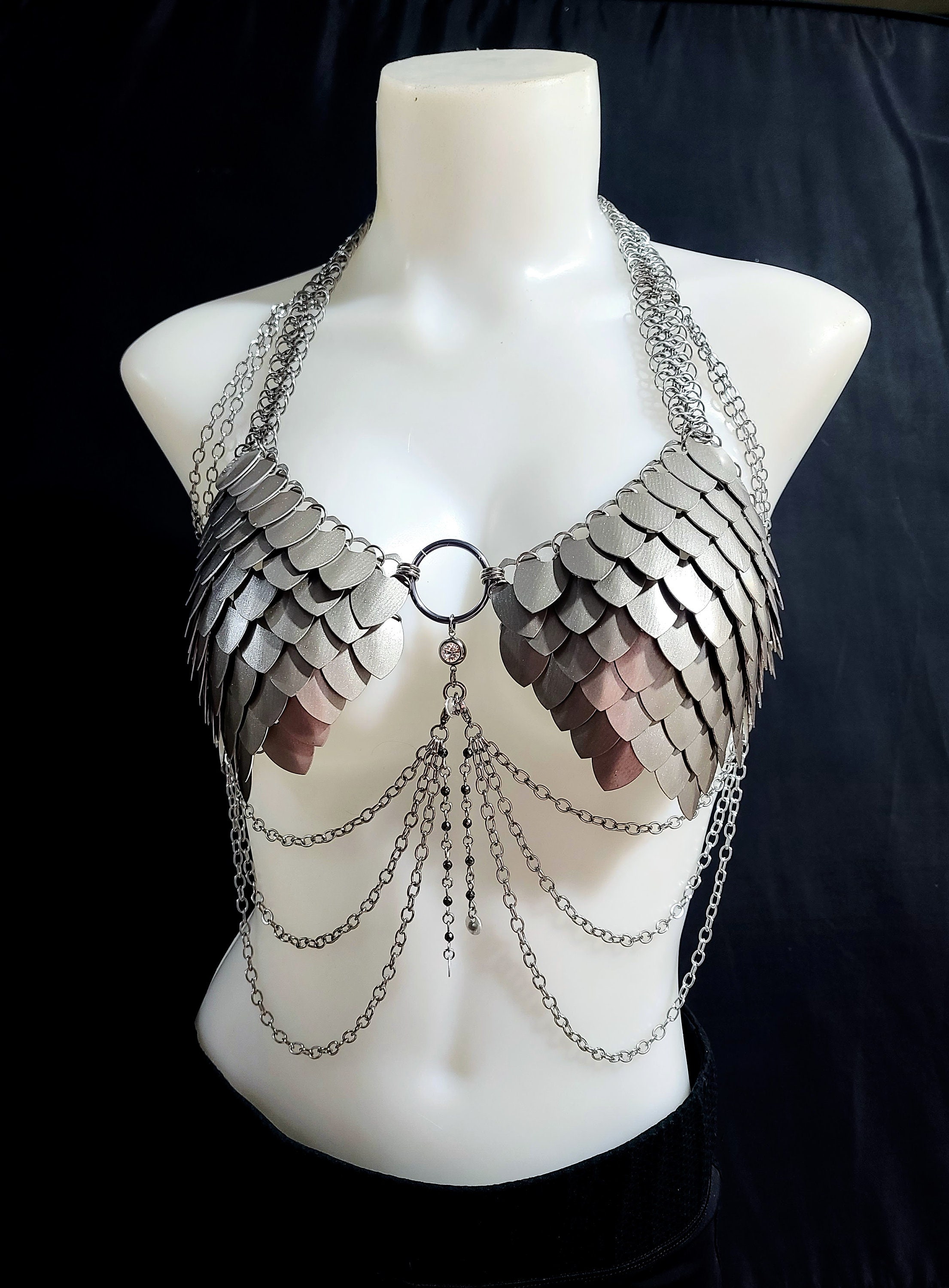 offer cheap Scalemail Armor Cosplay Samba Carnival Bikini Top Festival  Outfit - Chainmail Rave Outfit or Viking Dragon Harness Cosplay,  Renaissance Fair