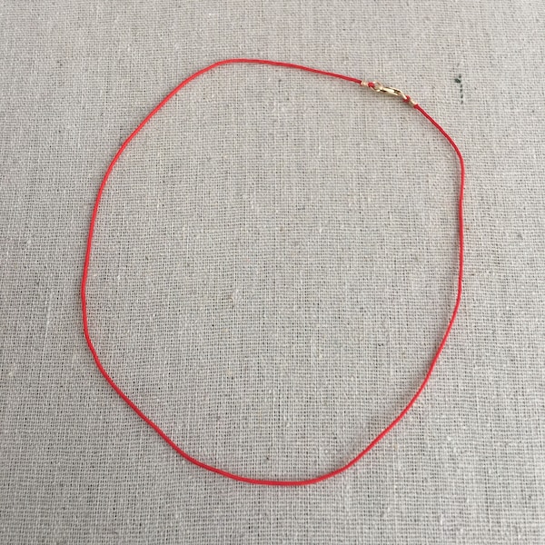 Simple Red String Choker Minimalist Good Luck Necklace Water Proof Water Resistant