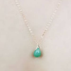 Simple Modern Chic Circle Charm Jade Pendant Gold Filled Dainty Layered Layering Necklace Jewelry Gift