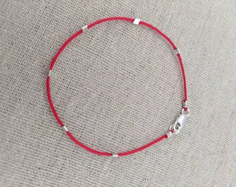 Good Luck Red String Minimalist Dainty Bracelet