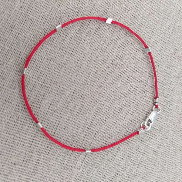 Good Luck Red String Minimalist Dainty Bracelet