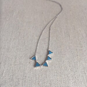 Multi Triangle Turquoise Necklace Boho Style