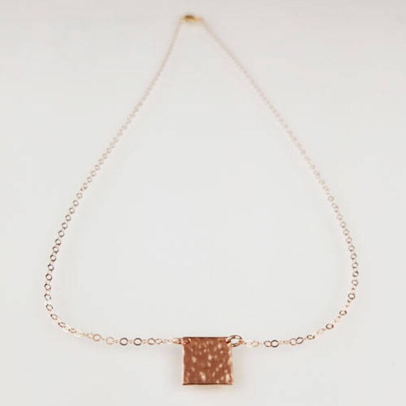 Square rose shop necklace