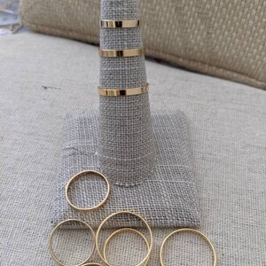 Plain bands Stackable Rings made in Gold filled Never Rust