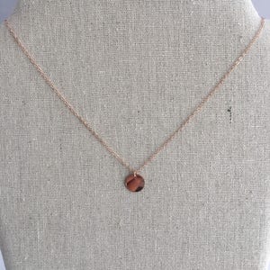 Simple Circle Engravable Charm Necklace