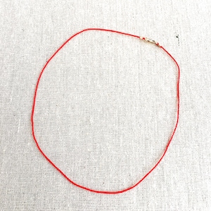 Simple Red String Choker Minimalist Good Luck Necklace Water Proof Water Resistant