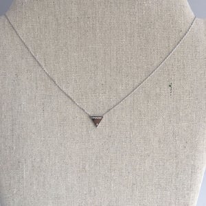 Silver Triangle Engravable Charm Dainty Layering Jewelry