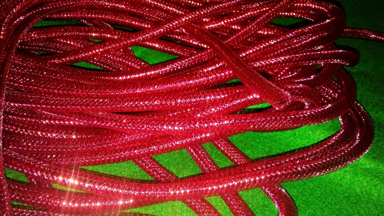 36ft red mesh tube, mesh tubing, decorative mesh, craft supplies