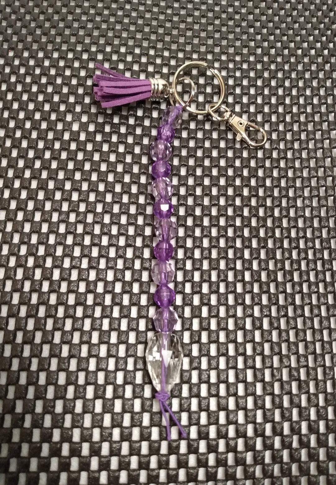 Keychains, Purple Keychains, Beaded Keychains, Purple Tassels, Beads ...