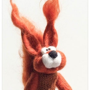 Finger wool puppet funny Squirrel image 2