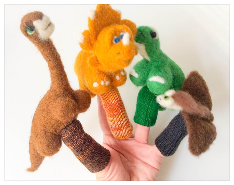Finger Puppets Dinosaurs. Etsy