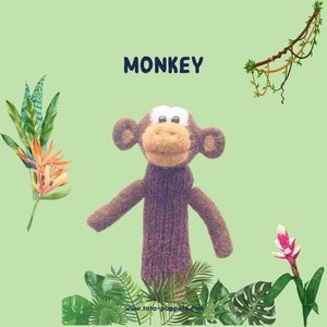 Wool finger puppet Monkey