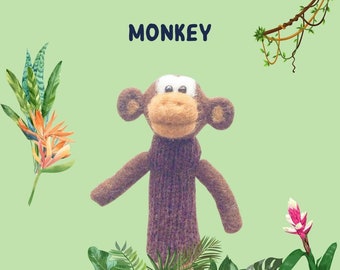 Wool finger puppet Monkey