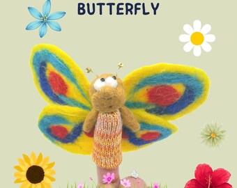 Handmade Butterfly finger puppets - fun for play and learning