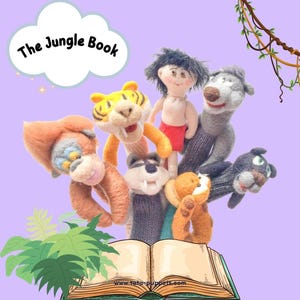 Peut inclure: Un ensemble de marionnettes à doigts représentant des personnages du Livre de la Jungle, notamment Mowgli, Baloo, Shere Khan, Kaa et Bagheera. Les marionnettes sont en tissu doux et coloré et sont parfaites pour raconter des histoires et jouer de manière imaginative.
