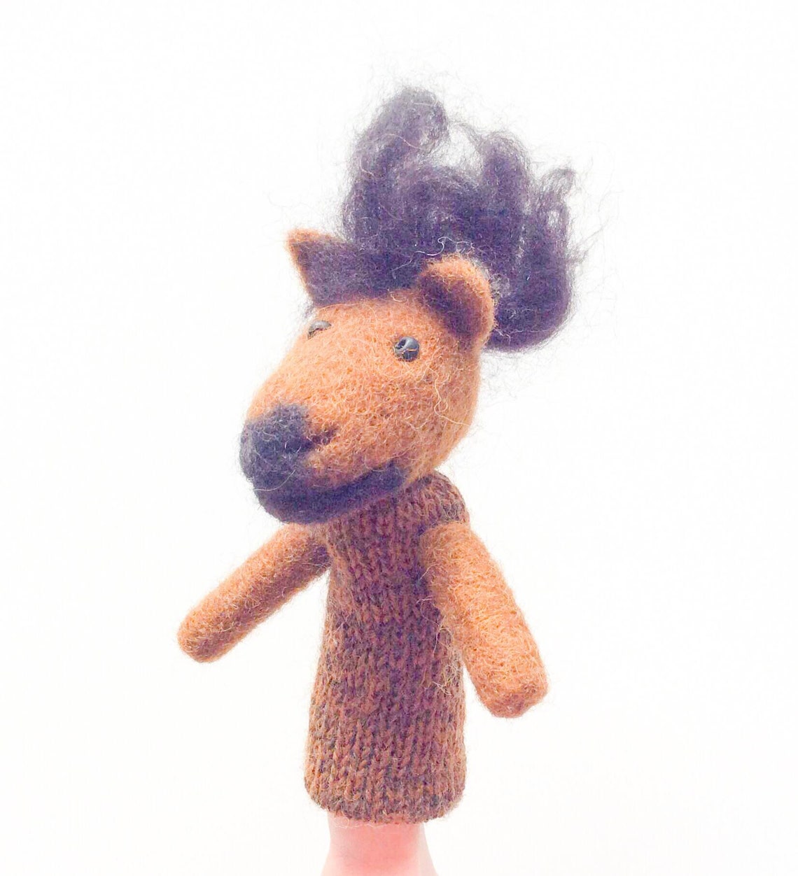 Finger Wool Puppet Horse. Etsy