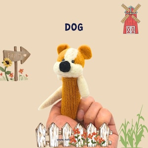 Finger Wool Puppet Dog