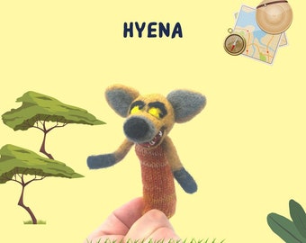 Hyena finger wool puppet - Safari Collection