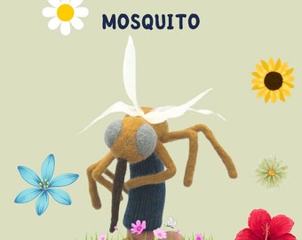 Fingerwollpuppe Mücke