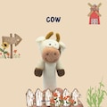 Cow finger wool puppet