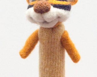 Finger wool puppet Tiger