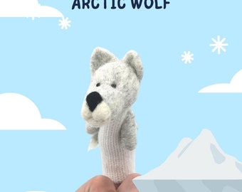 Finger Wool Puppet Arctic Wolf - Greenland Collection