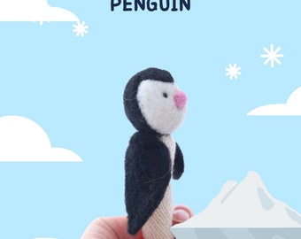 Finger Wool Puppet Penguin - Groenland Collection