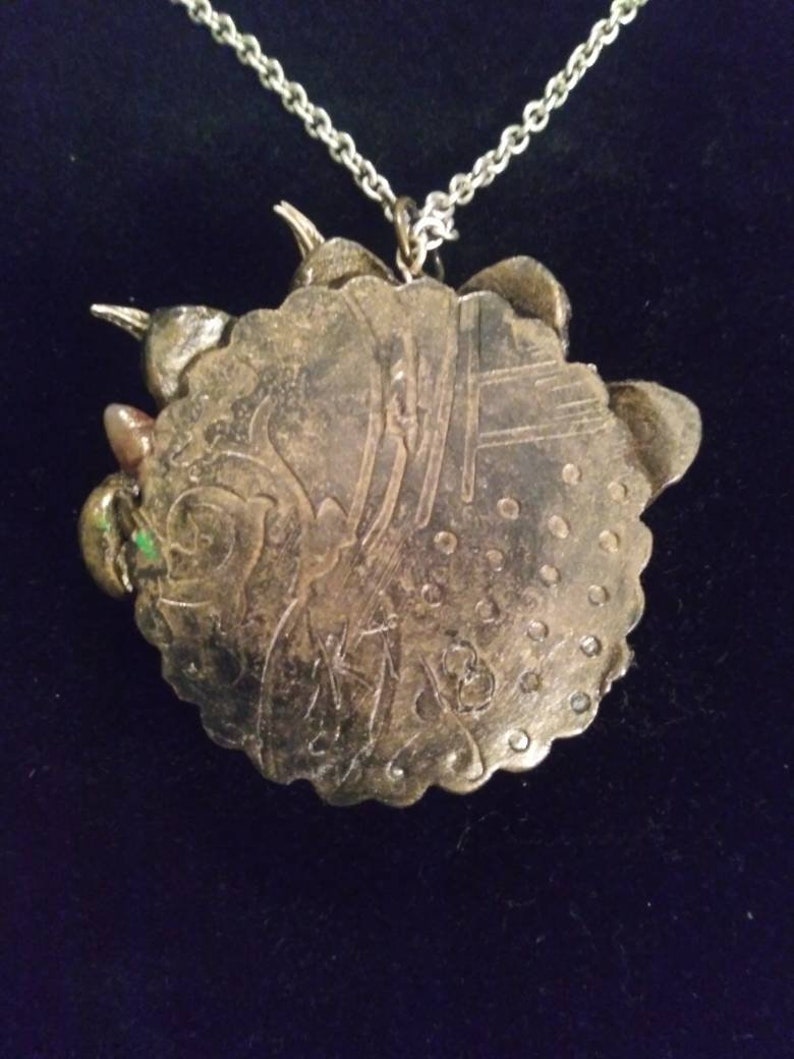 Black Forrest dragon eye pendant fire eyed dragon necklace dragon warrior charm