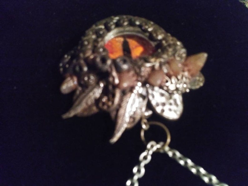 Black Forrest dragon eye pendant fire eyed dragon necklace dragon warrior charm