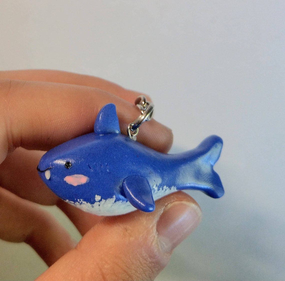 Cute Shark Keychain and Earrings Etsy