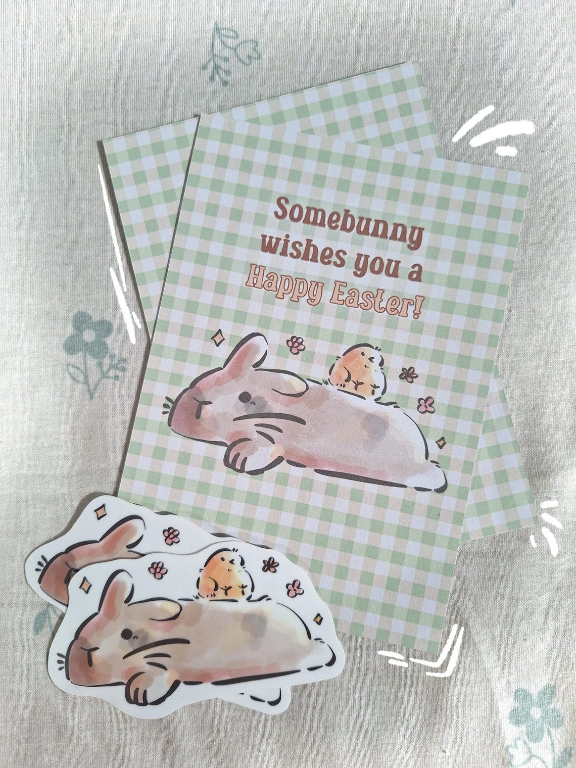 'Somebunny wishes you a happy Easter!' Post Card