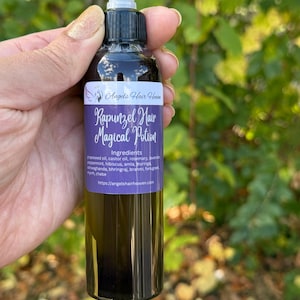 Hair Growth Oil for Longer Thicker Hair, Rapunzel Hair Magical Potion, Super Grow with Hibiscus, Rosemary, amla, moringa, chebe, dht blocker