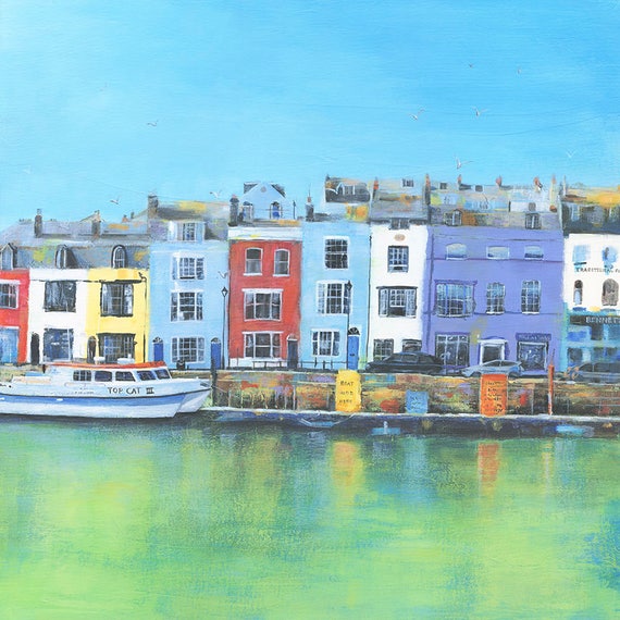 Art Print Weymouth Weymouth Harbour Harbour Dorset Etsy