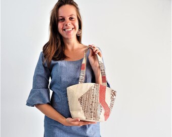 Kimono Bucket Bag: Upcycled Vintage Japanese Silk Handbag