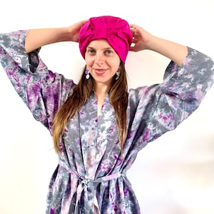 Silk Hair Wrap, Silk Head Turban, Head Turban Style, Silk Tie Dye, Pure Mulberry Silk,  Sleep Cap for Curly Hair, Hair Care, Gift For Her