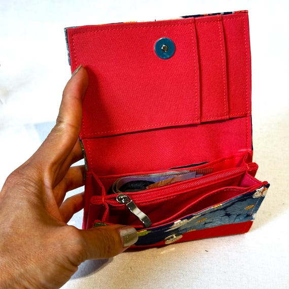 Kimono Fabric Mini Wallet: Card & Coin Purse, Recycled Japanese Fabric