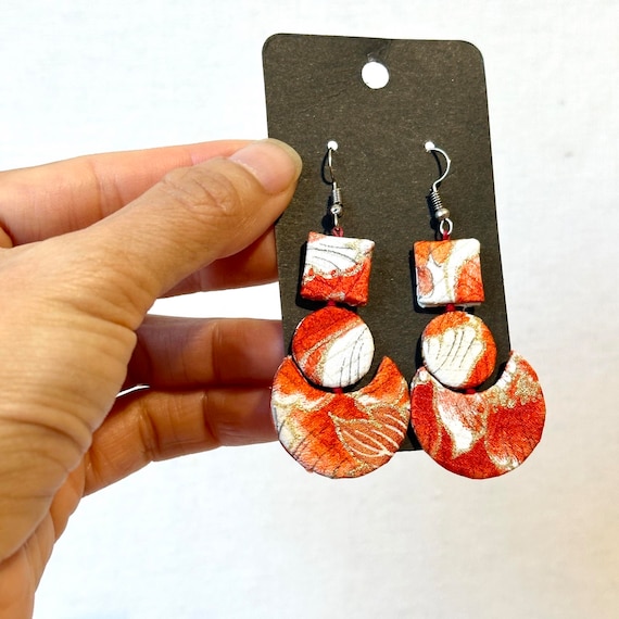 Kimono Fabric Earrings: Lightweight Japanese Textile Jewelry