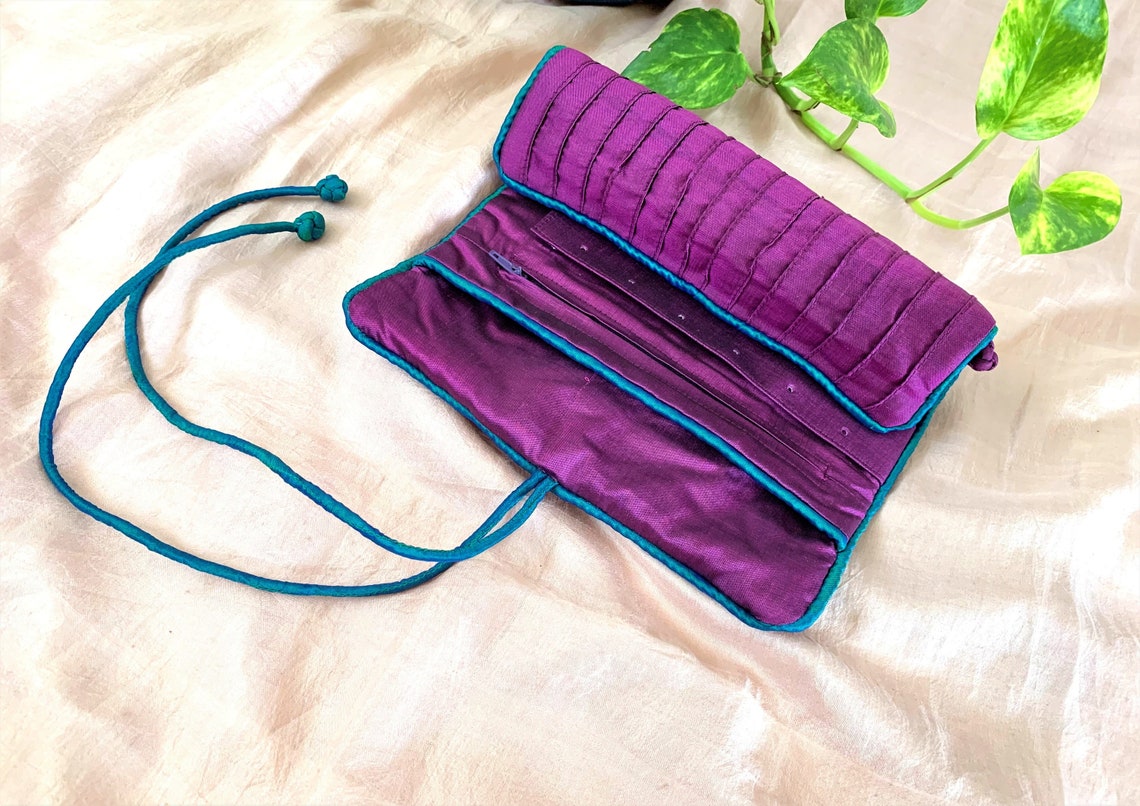 Silk Jewelry Roll Travel Jewelry Case Silk Jewelry Roll Etsy