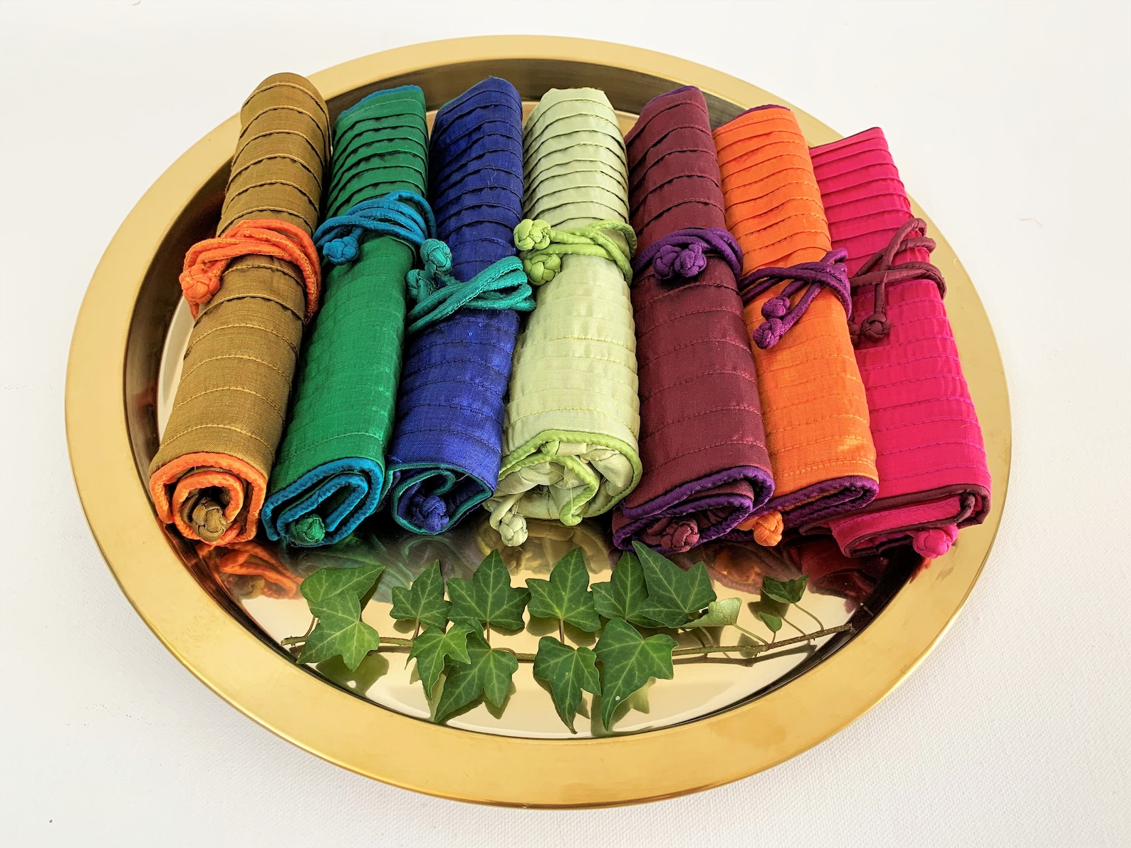 Silk Jewelry Roll Travel Jewelry Case Silk Jewelry Roll Etsy