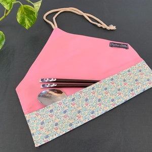 Cutlery Roll, Washable Cutlery Case, Travel Utensil Case for lunch box and picnic, Travel Cutlery Wrap, Eco Cutlery Holder, Eco gift