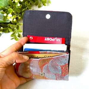 Mini porta-cartões, mini carteira para dinheiro, porta-moedas, carteira quimono, tecido quimono, bolsa quimono, mini bolsa, carteira, ideia de presente, dia das mães
