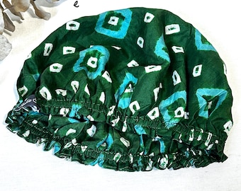 Mulberry Silk Sleep Bonnet: Reversible Tie-Dye Hair Wrap