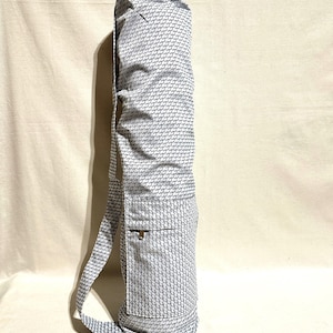 Handmade Cotton Yoga Mat Bag: Standard Size Exercise Carry Bag image 10