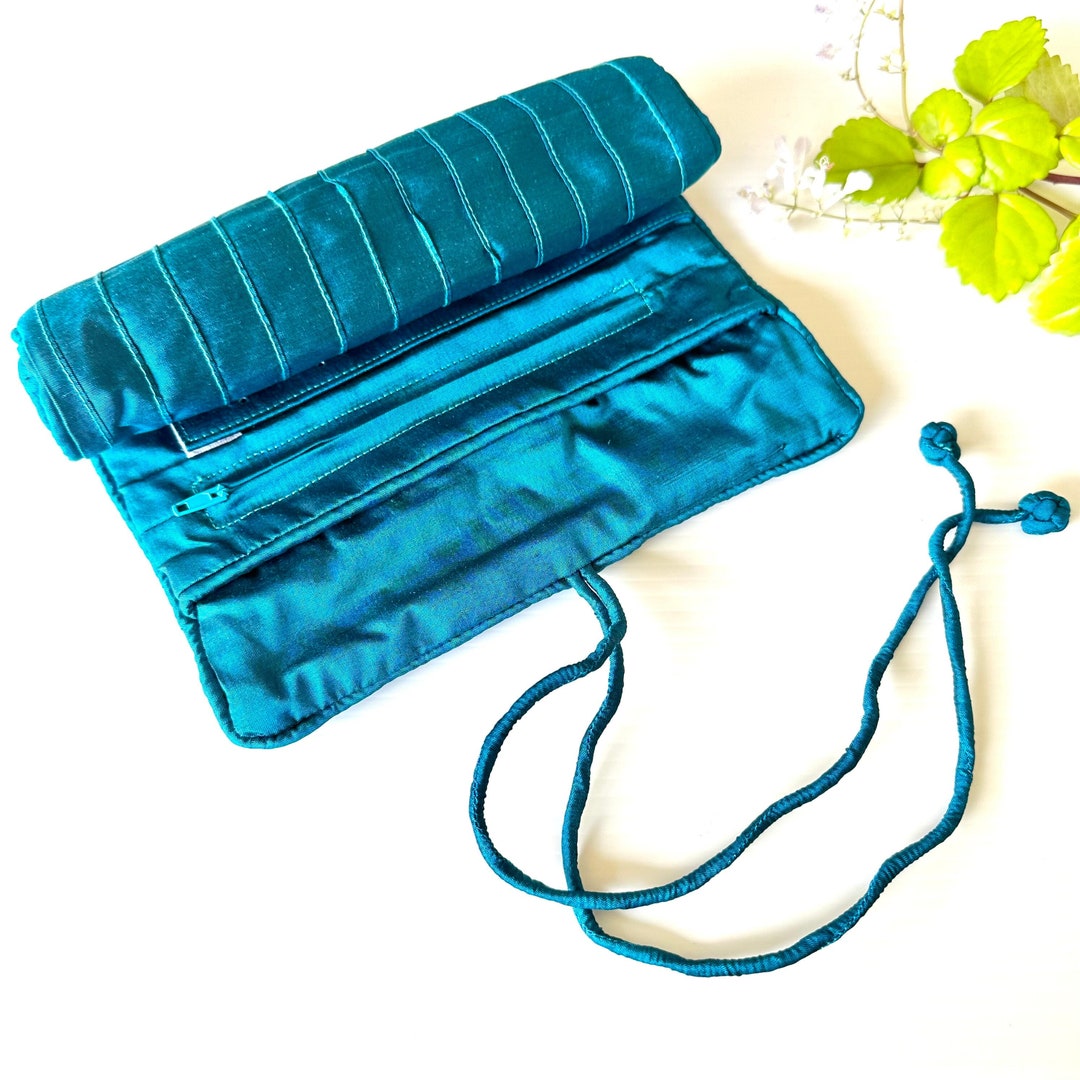 Silk Jewelry Roll Travel Jewelry Case Silk Jewelry Roll Etsy