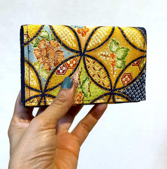 Kimono Fabric Mini Wallet: Card & Coin Purse, Recycled Japanese Fabric